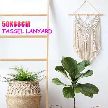 

Hot Macrame Wall Hanging Tapestry Wall Decor Boho Chic Bohemian Woven Home Decoration
