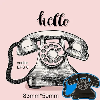 

59*83mm Retro dial phone Metal Cutting Dies decoration Scrapbook Embossing Paper Craft Album Card Punch Knife