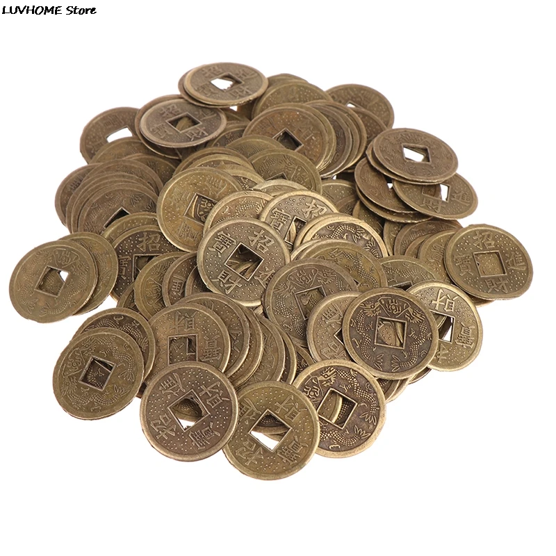 120Pcs 1.5cm/2.4cm Antique Fortune Coin Luck Wealth Chinese Feng Shui Ancient Coins | Дом и сад