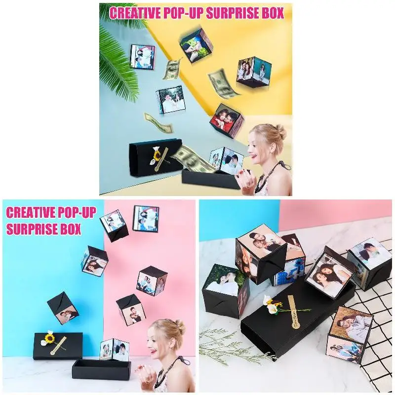 Высокая DIY альбом коробка сюрприз с прыжками фотографии для дней рождения выпускные юбилеи UEJ