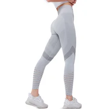 Leggings For Fitness Seamless Leggings High Waist Yoga Pants Fitness Women Workout BreathableTights Training Pants tanie tanio CN (pochodzenie) Elastyczny pas NYLON spandex Dobrze pasuje do rozmiaru wybierz swój normalny rozmiar Pełna długość