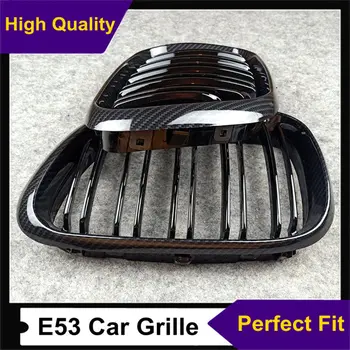 

New Pair 1999-2003 Year ABS Material Fits For B-MW X5 E53 Glossy Black Front Bumper Air Intake Grille Car Accessories