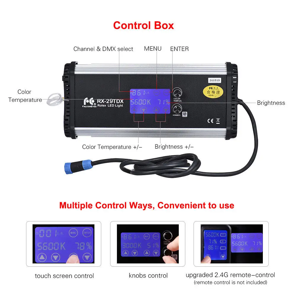 FalconEyes RX-29TDX 100W рулон гибкий светодиодный коврик заполняющая световая панель двухцветная 3000 K-5600 K CRI95 для фото видео студийная фотография