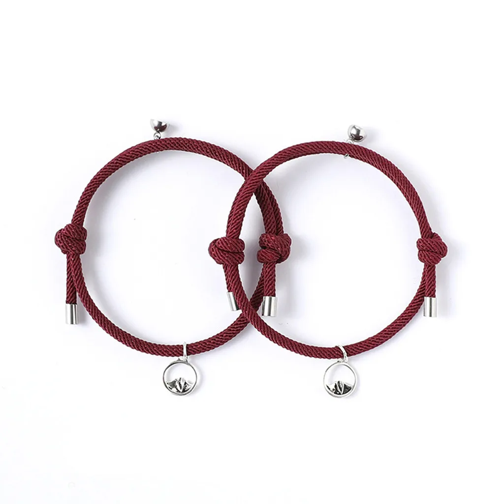 Магнитный браслет для пар привлечения друг друга мужской женский с подвесками