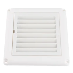 1PC Air Vent Ventilation Grill Cover Wall Ceiling Mounted Vent Built-in Fly Screen Mesh for Bathroom Office Home (White, 100mm)