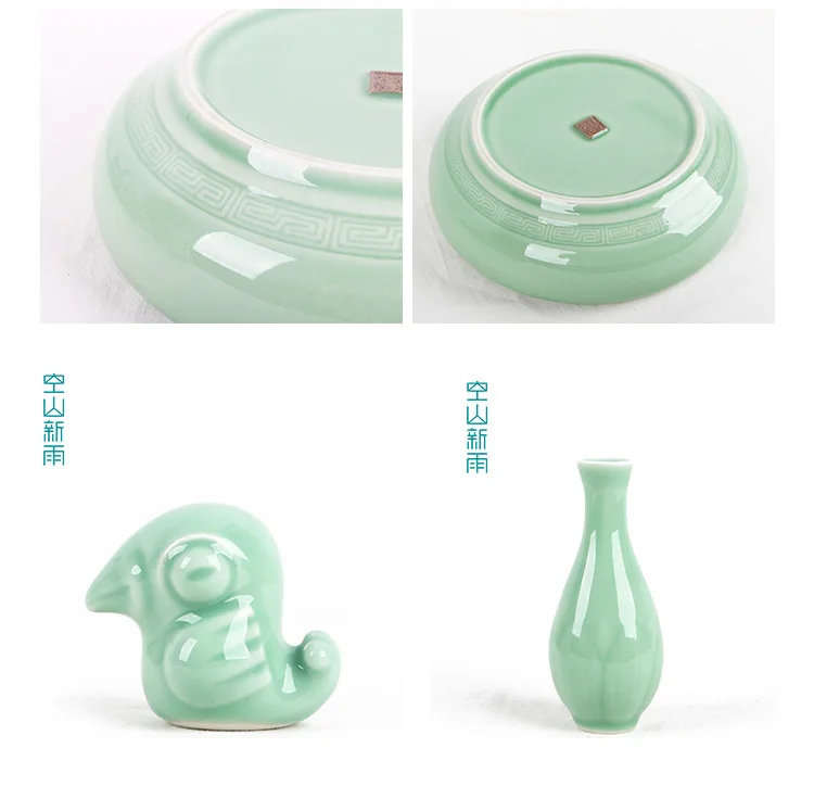 Longquan Celadon, бутик, керамический чайный сервиз, весь набор, Celadon чайный набор кунг-фу, бизнес подарок, специальное предложение