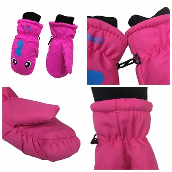 

New Children Kids Thickening Mittens Warm Skiing Gloves Lovely Winter Snow Waterproof Windproof Sports Riding Cycling Gloves
