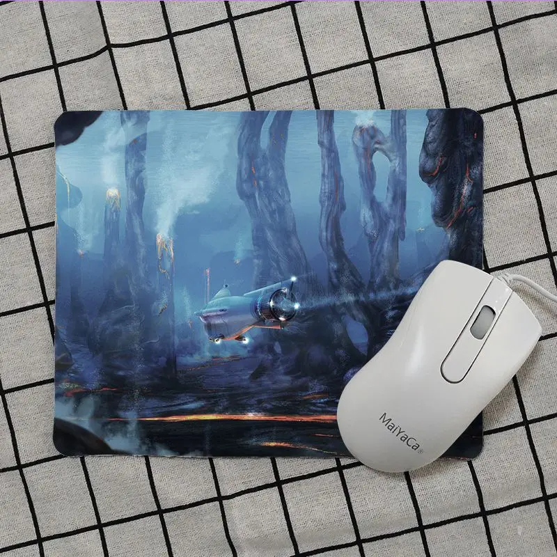 No Lock Edge25x29cm Maiya высокое качество Subnautica силиконовый коврик для мышки игра Топ продаж подставка под руку мышь - Цвет: No Lock Edge25x29cm
