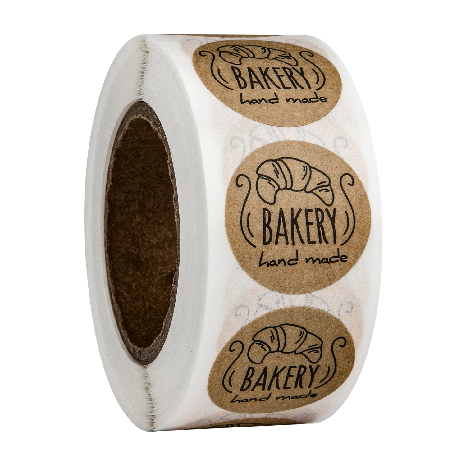 

500pcs/roll kraft paper "bakery"handmade stickers are useful for party favor,table decoration,christmas decorations for home