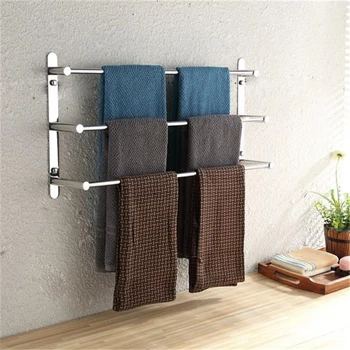 

Stainless Steel Towel Rack Bathroom Towel Holder Storage Organizer Rack 70cm Towel Hanger 3 Towel Bars Bathroom Accessories