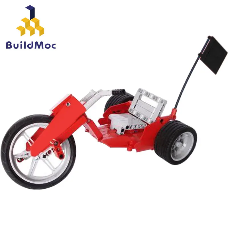 

Buildmoc Creator Particles Accessory Motorcycle Tricycle Cartoon Car Brick Set Building Block Kid Toy DIY Creators City Kit