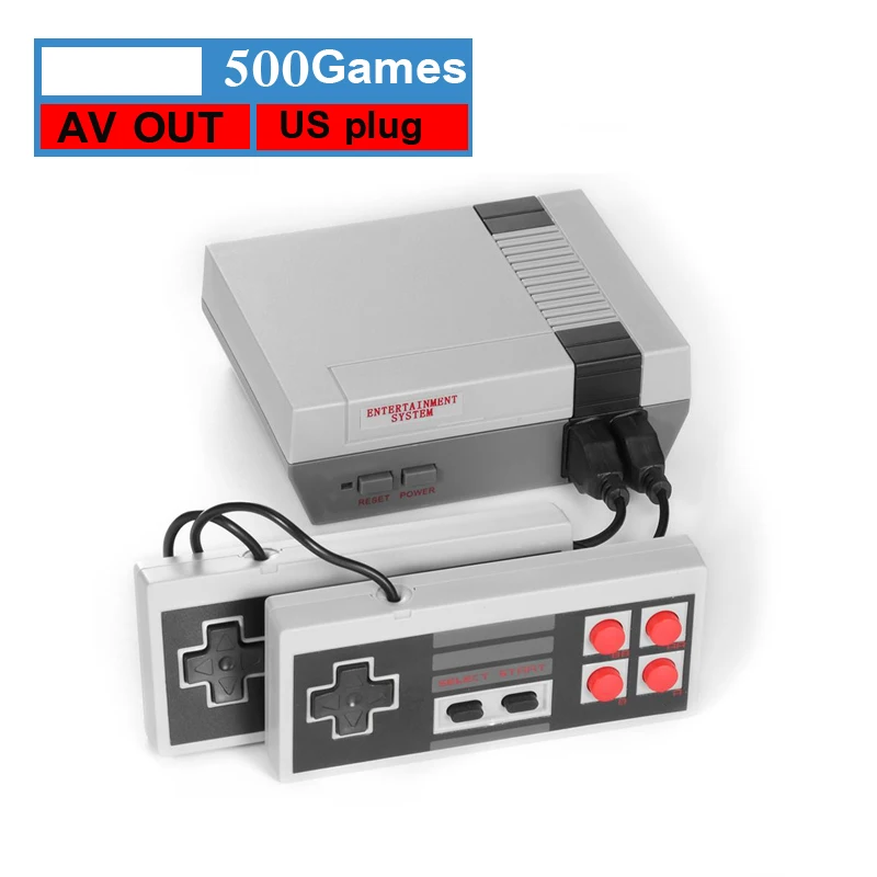Мини 8 бит ТВ игровая консоль встроенный 500/620 игр Ретро Классический Ручной игровой плеер AV порт видео игровая консоль - Цвет: US 500Games
