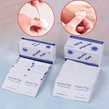 

50/100pcs Alcohol Pads Swabs Cotton Pads Wipes Antiseptic Cleanser Cleaning Sterilization First Aid Home Use