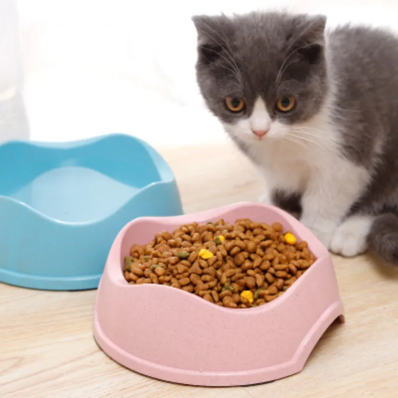 Пластиковая миска для воды для собак, кошек, нескользящая, для щенков, еда чаша для кормления кормушка-миска для домашних питомцев, волнистая миска для домашних животных
