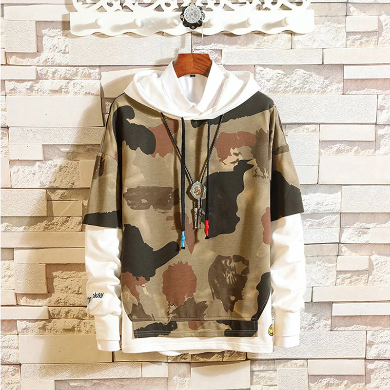 

CYXZFTROFL camouflage Man Hoodie Printed Patchwork Men Sweatshirt Champion Ctudent Male Young Pullover Hoodies Plus Size 5XL