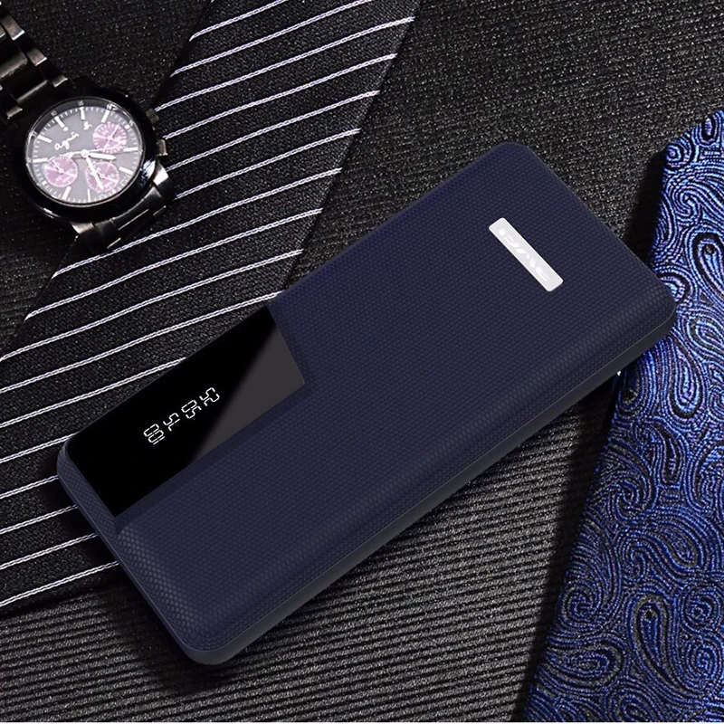 Xiao mi power Bank бизнес портативное зарядное устройство Dual USB mi power bank QC3.0 Внешняя батарея Leatherwear купить 2 получить скидку 10% Прямая поставка
