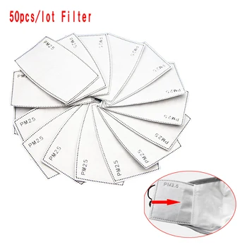 

50pcs/Lot PM2.5 Filter Paper Anti Haze Mouth Mask Anti Dust Mask Activated Carbon Filter Paper Health Care