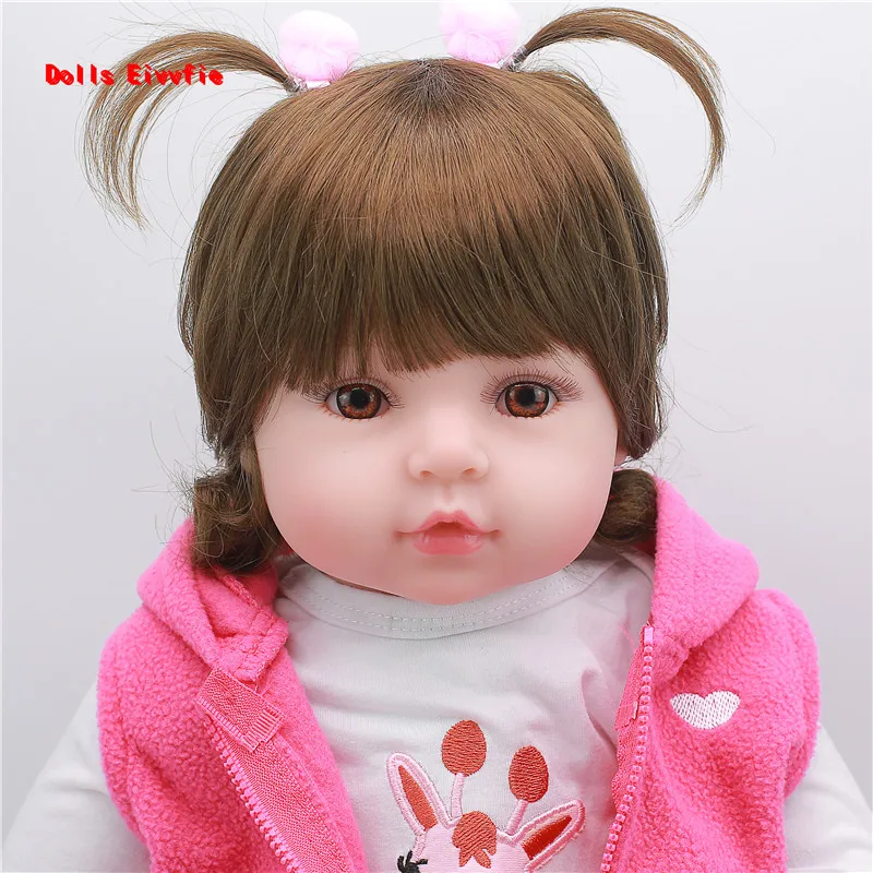48 см bebe reborn Прекрасные Силиконовые мягкие игрушки, детская кукла, Реалистичная Кукла reborn, детские куклы для девочек с открытым surprice, руки для девочек