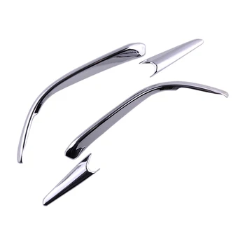 

1Set Exterior Chrome Front Fog Light Lamp Eyelid Eyebrow Strip Trim Garnish Molding Styling Fit For Mazda 3 Axela 2017 2018