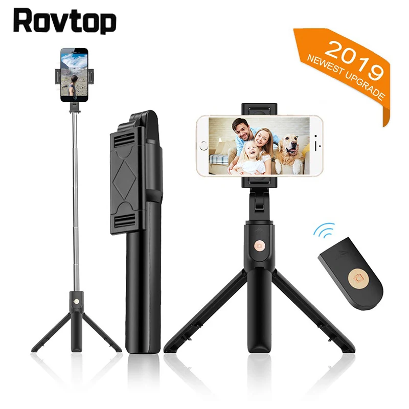 

Rovtop Portable Bluetooth 4.0 Selfie Stick Mini Tripod For iPhone Android Smartphone Foldable Handheld Monopod Shutter Remote