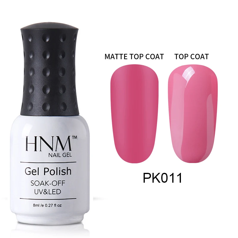 Гелиевый лак для ногтей HNM Yellow Purpl, розовая серия, нужен матовый лак для ногтей, эмалированный Праймер, УФ светодиодный лак, набор полуперманентных лаков - Цвет: PK11