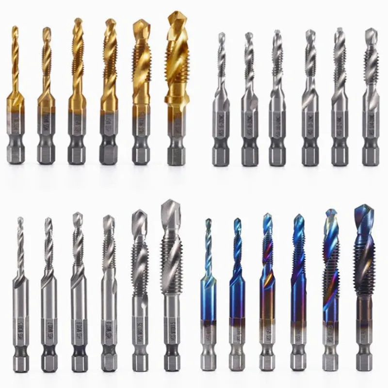6 шт. сверло с шестигранным хвостовиком титановым покрытием | Инструменты