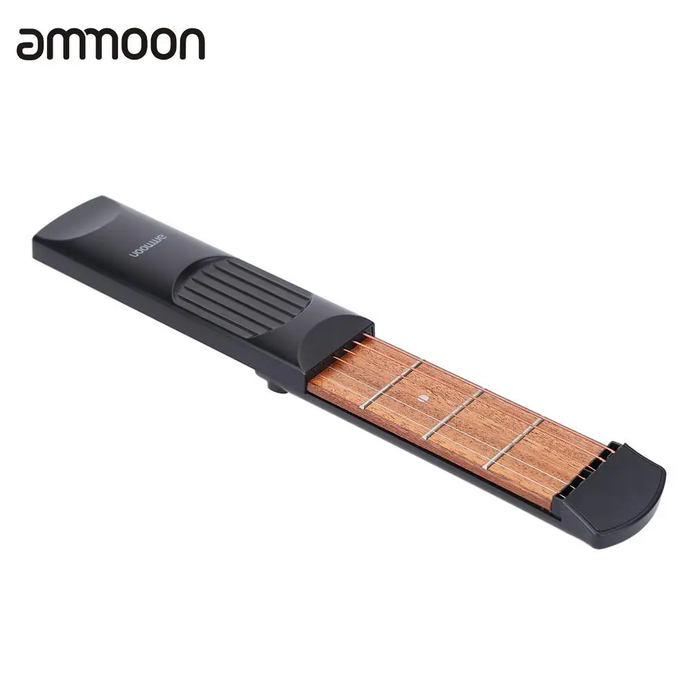

Portable Pocket Acoustic Guitar Practice Tool Gadget Chord Trainer 6 String 4 Fret Model for Beginner