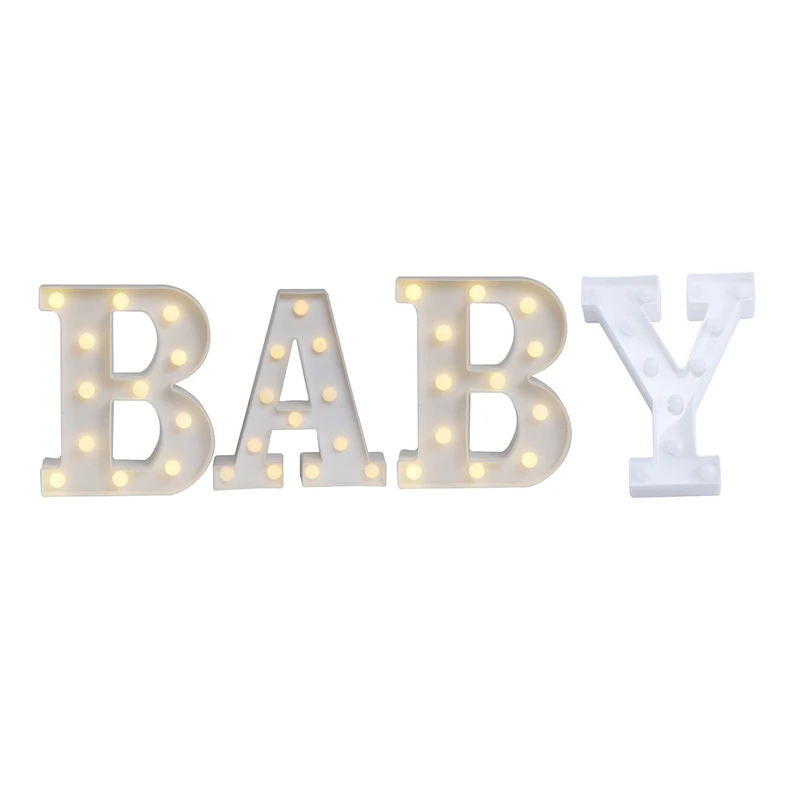 

DIY Letter LED Night Light Marquee Sign Alphabet Wall Hanging Night Light Home Wedding Birthday Party Decor Children's Party Dec