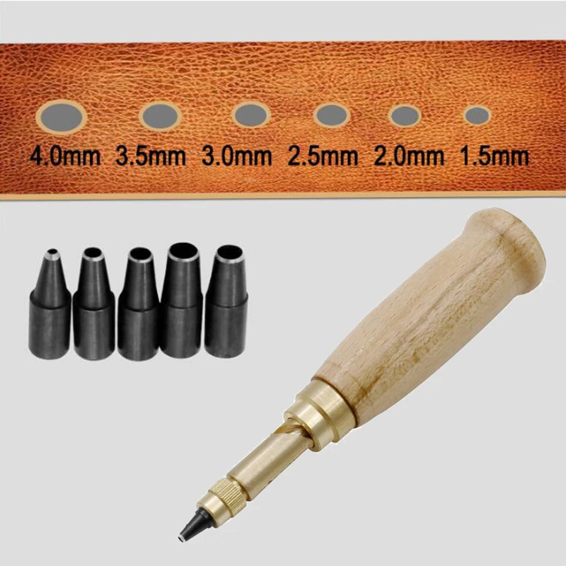 Leather Belt Punch Tool Kit Screw Hole Maker Leather Punching Tool Belt