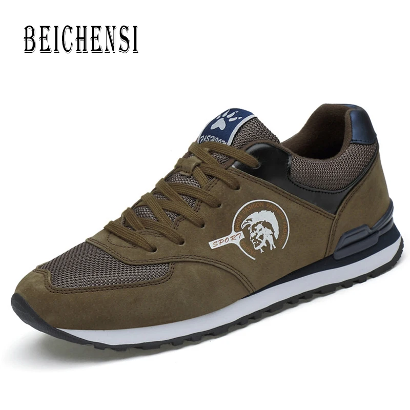 

Mens Light Weight Outdoor Walking Shoes Men's Sneakers Genuine Leather & Mesh Air Breathable Trainers Sneakers Spring Daily Shoe