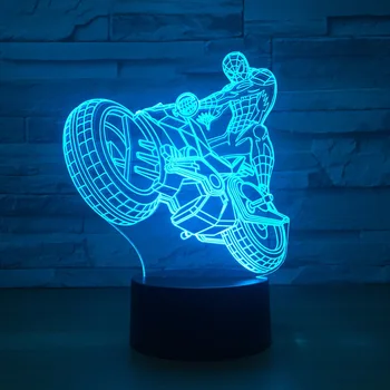 

[Seven Neon]Ride A Motorbike Cool Rider Acrylic 7Colors Desk Lamp 3D Lamp Novelty gift Led Night Light Millennium Falcon Light