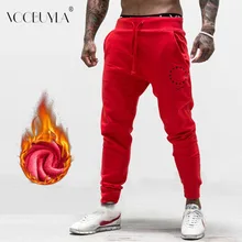 Мужские спортивные штаны размера плюс 3XL, зимние Бархатные Штаны для пробежек, хлопковые Мягкие штаны для бодибилдинга, бегунов, спортзала, штаны для бега