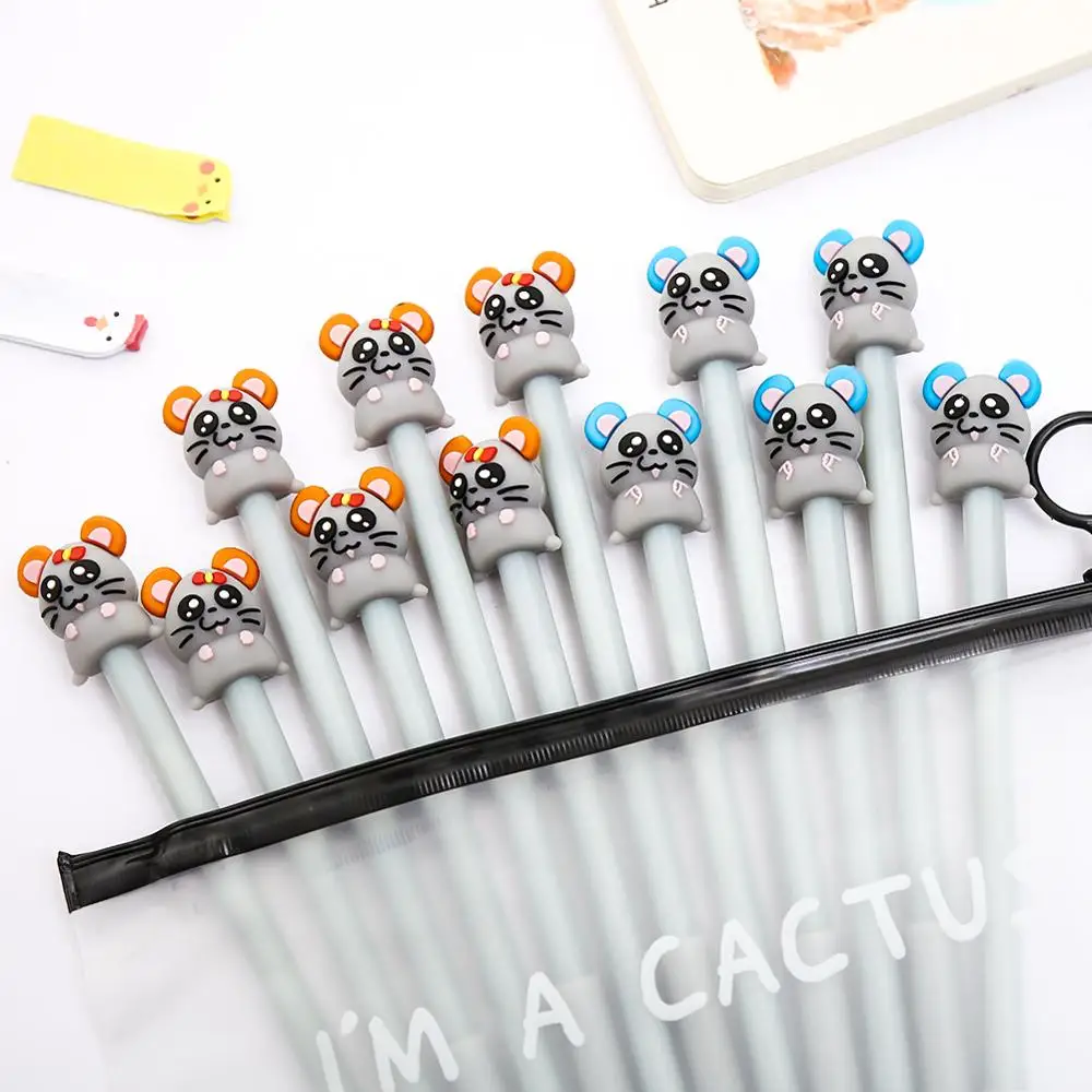 12 шт./компл. креативная забавная крыса животное гелевые ручки Мышь мыши кавайные