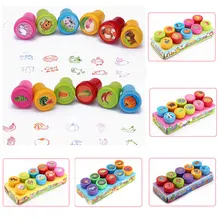 รอบ Multicolor สนุก 10 Pcs น่ารักแพนด้าเด็ก DIY สมุดภาพเด็กแสตมป์การ์ตูนยางแสตมป์ Scrapbooking รางวัลของเล่น(China)