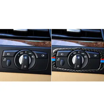 

Carbon Fiber accessories Interior Headlight switch Frame trim For BMW e60 5 series 2008 2009 2010 Car Styling