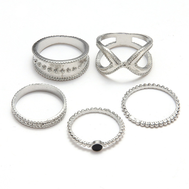Bohemian Matching Rings for Women Anillos Jewelry Sets Gold Bague Femme Christmas Ring Set Ringen Fashion Teen Girls