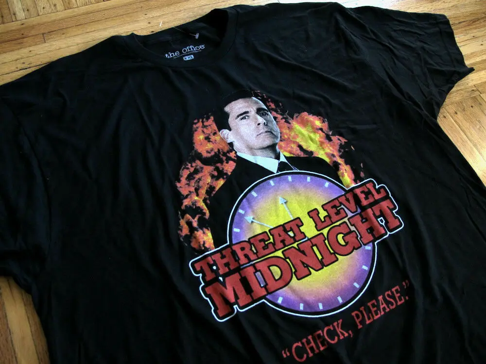 NBC офисная футболка с надписью «Threat Level Midnight» Sz XXL