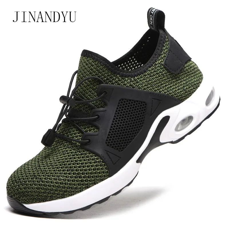 

Summer Unisex Steel Toe Safety Shoes Men Mesh Breathable Lightweight Work Shoes Anti-smashing Stab-resistant Work Safety Boots