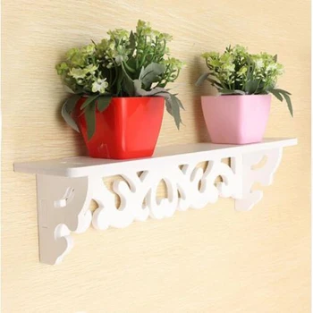 

PVC pastoral White carving Board Display Wall Shelf Rack Storage Wall-mounted partition wall covering Home Decoration