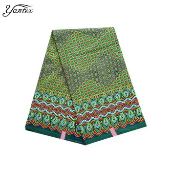 

YANTEX Ankara Fabric African Real Wax Prints Fabric Tissus Patchwork 6 Yards New 2021 Veritable Wax African Ankara Fabrics Batik