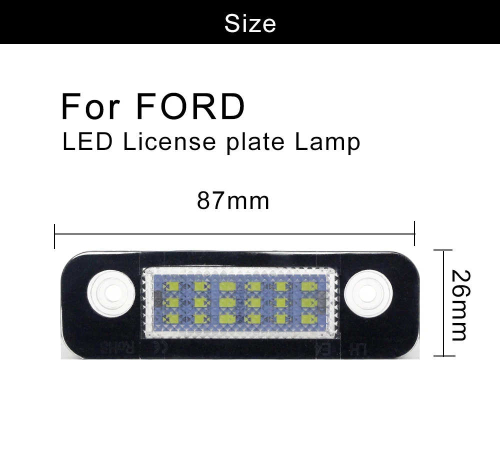 Светодиодный фонарь для номерного знака Лампа Canbus Ошибка для Ford fiesta MK5 2007 Ford Mondeo MK2 1996-2000 Ford Fusion 2001-2011