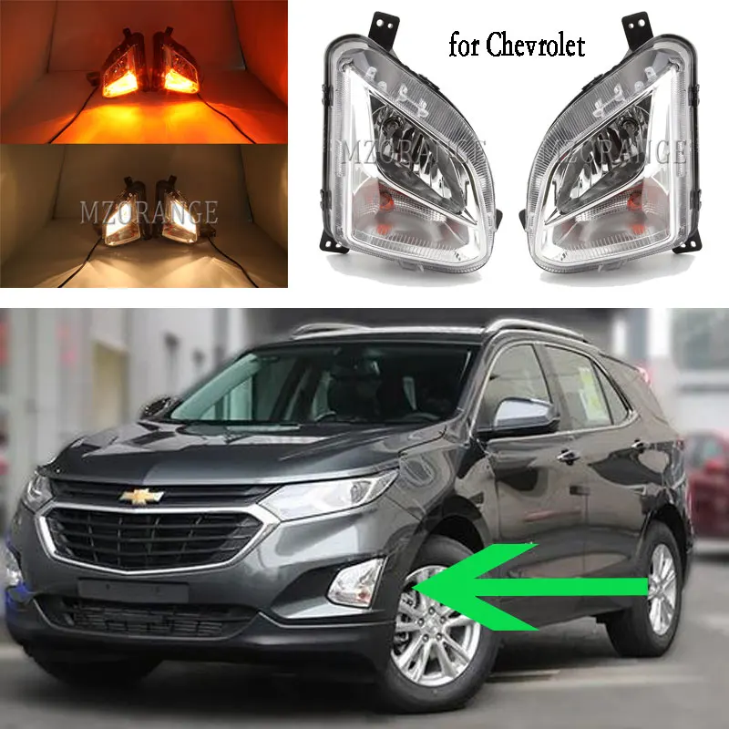 СВЕТОДИОДНЫЙ DRL Противотуманные светильник s Для Chevrolet Equinox 2018 2019 2020 головной