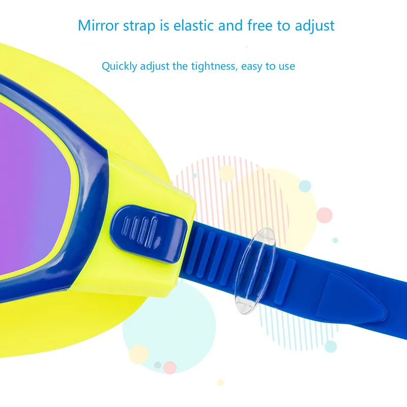 Children's Swimming Goggles Goggles Professional Waterproof Anti-fog HD Swimming Glasses Girls Big Frame Diving Equipment