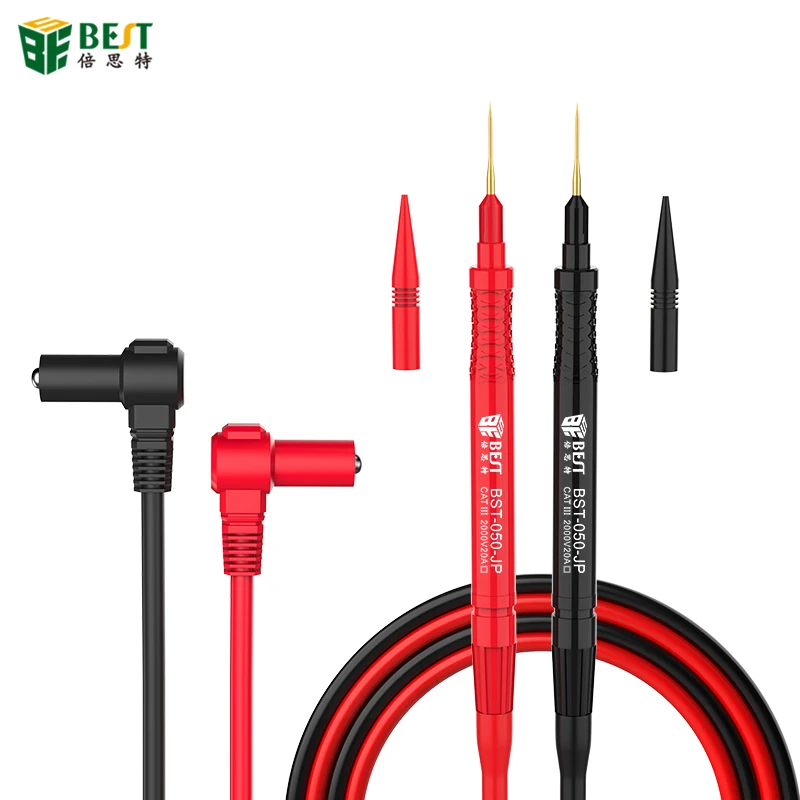 BST-050-JP CAT III 2000V 20A Thin Superconducting Probe Multimeter Test Leads For High Precision Components Testing multimeter test leads