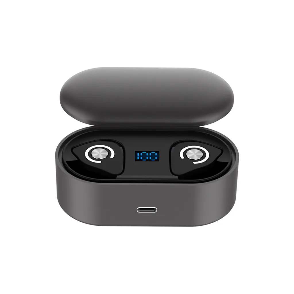 Bluetooth 5,0 наушники TWS, беспроводные наушники Blutooth, гарнитура, спортивные наушники, игровая гарнитура с микрофоном# D2 - Цвет: Black