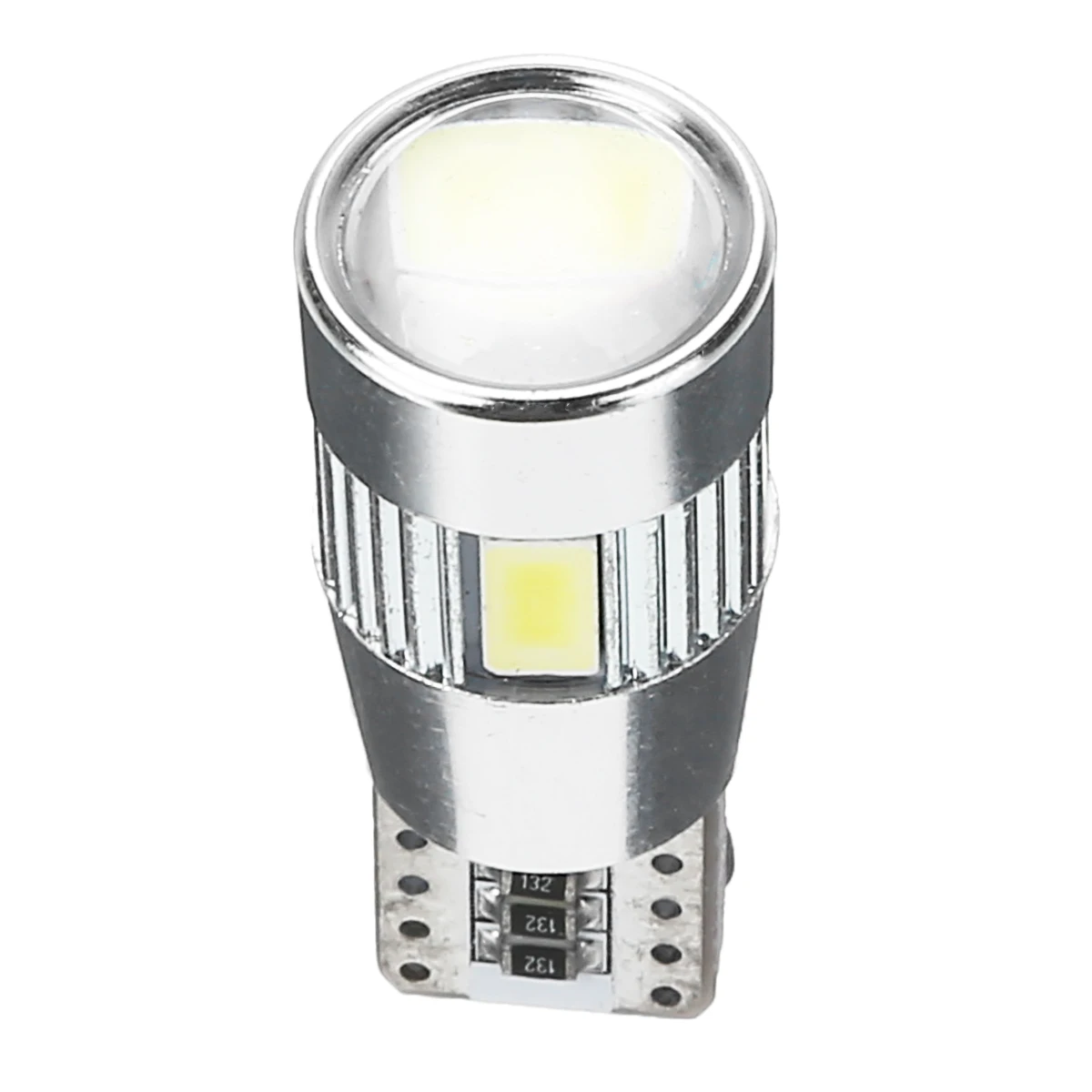 2pcs T10 Canbus Bulb 5630 6 SMD LED Error Free Car Side Wedge Light Bulb With Lens Auto Interior Dome Map Door Lamp