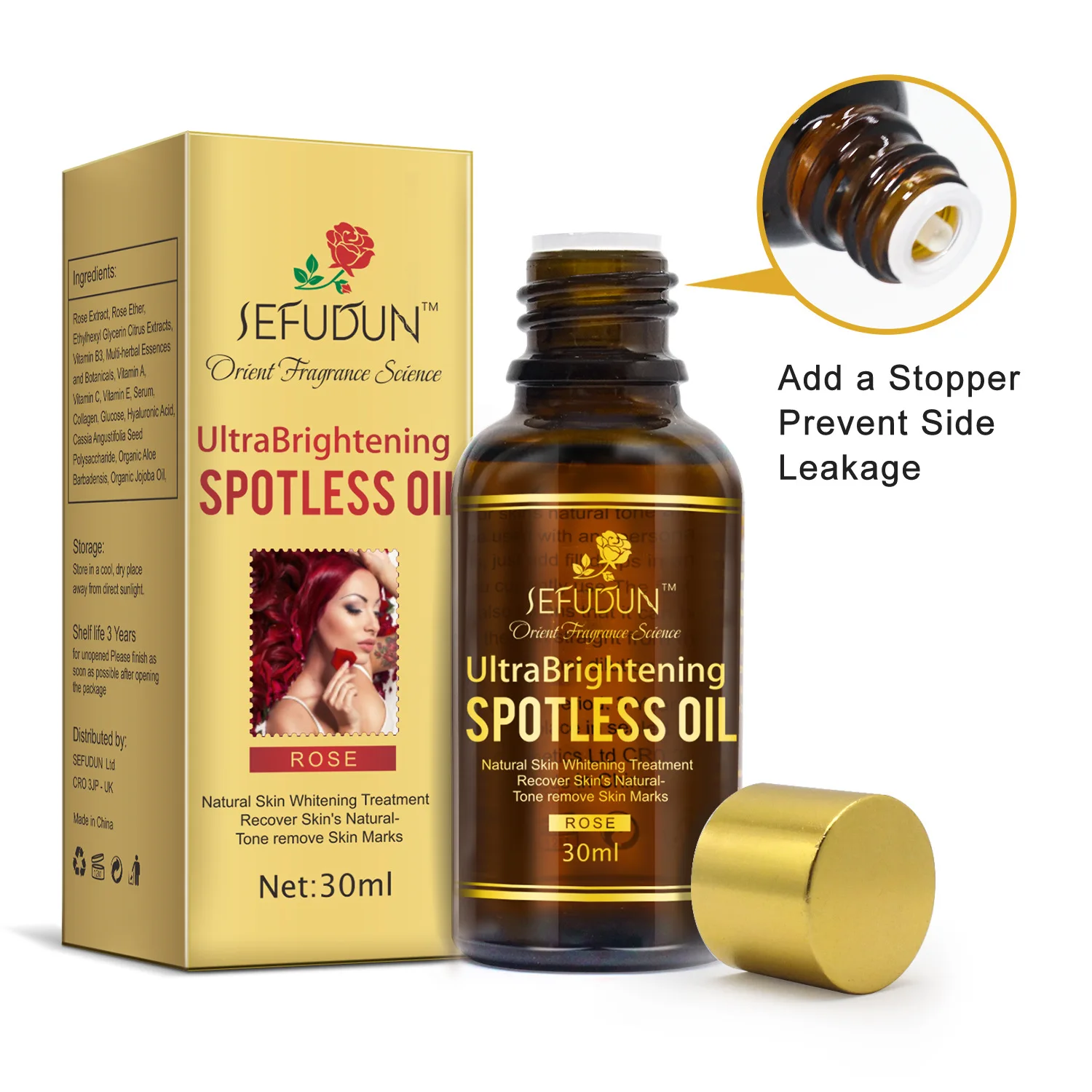 Natural Rose whitening Essential Oil Anti-wrinkle Extract Acne Removal Scars Marks Treatment Essential Oil for Any Skin Care
