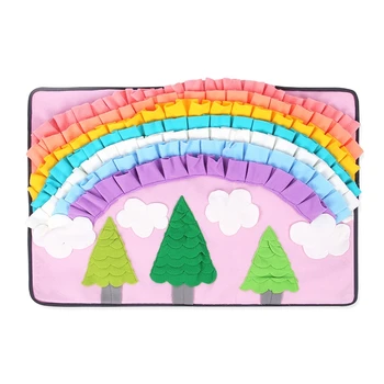 

Forest Rainbow Pets Sniffing Mat Dog Slow Food Anti-Choke Blanket Bite-Resistant Puzzle Decompression