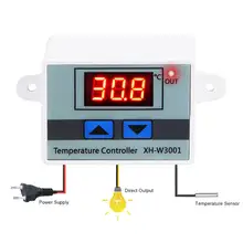 10 А 12 В 24 в 110 В 220 В AC цифровой светодиодный регулятор температуры XH-W3001 для инкубатора охлаждающий нагревательный переключатель Термостат Датчик NTC