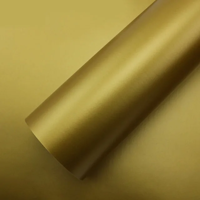 Car Styling Oro Opaco Car Car Body Sticker Decal Pellicola Autoadesiva Avvolgente In Vinile